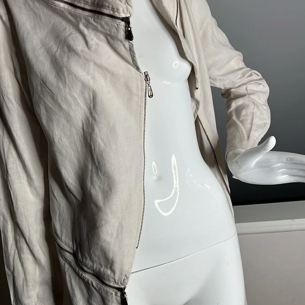 Osklen Sz P Small (Fits 4-6) Linen Cotton Geometric Jacket Dress